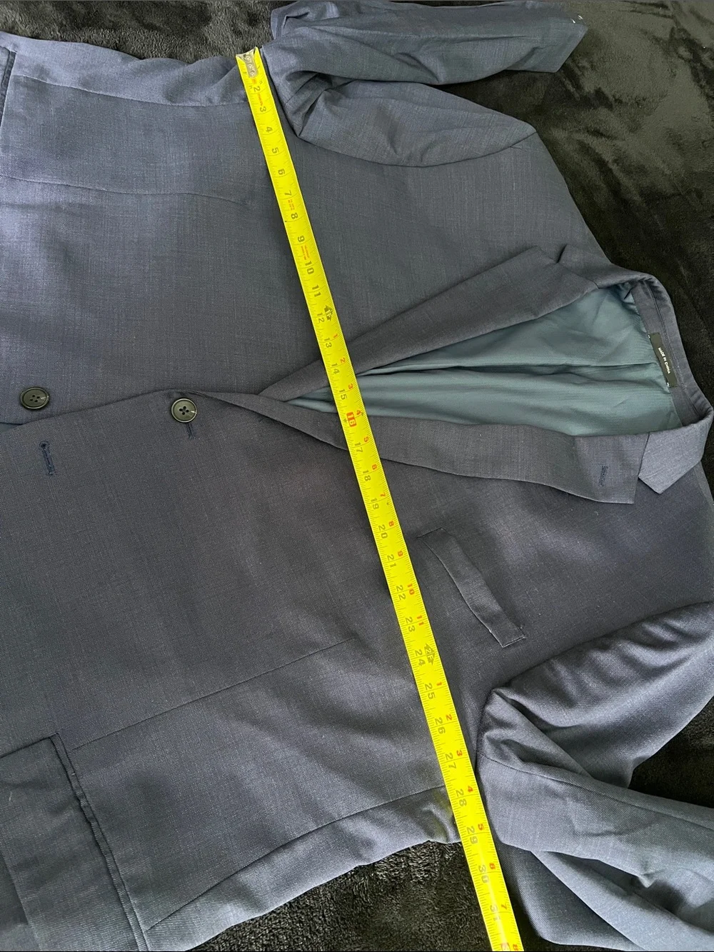 Wool Stretch, Kenneth Cole Navy Two-Button Blazer